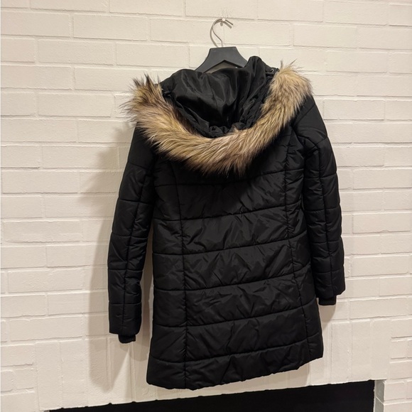 American Eagle Outfitters Black Puffer Coat with Fur Hood - Picture 10 of 14